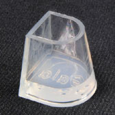 Middle Flare sarokvédő cipőre, méret: 14 x 14 mm - CLEAR (Színtelen)